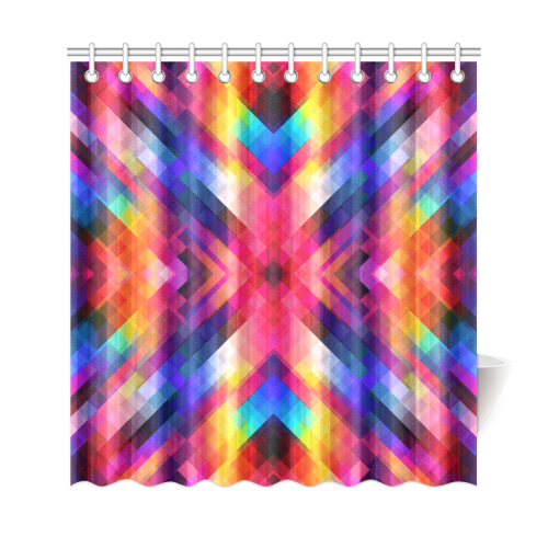 Psycho geometry Shower Curtain 69"x72"