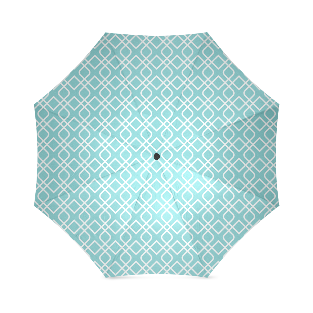 Blue Geometric 2 Foldable Umbrella (Model U01)