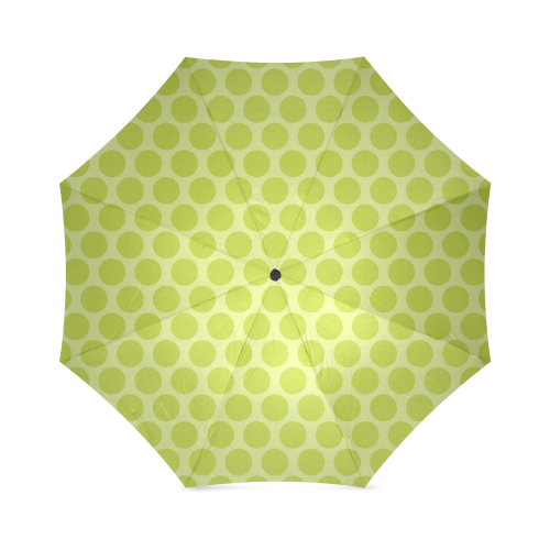 Green Polka Dots Foldable Umbrella (Model U01)