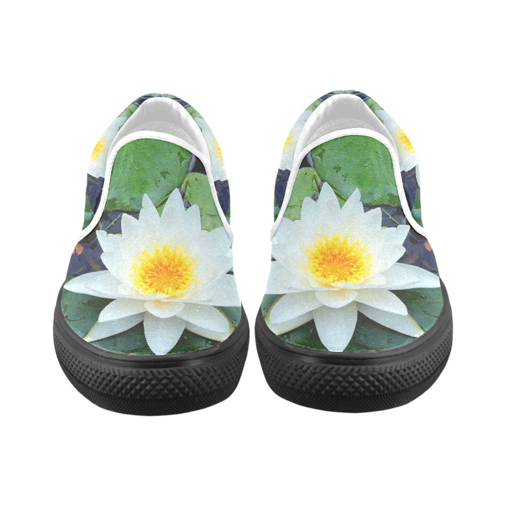 Waterlily Women's Unusual Slip-on Canvas Shoes (Model 019)