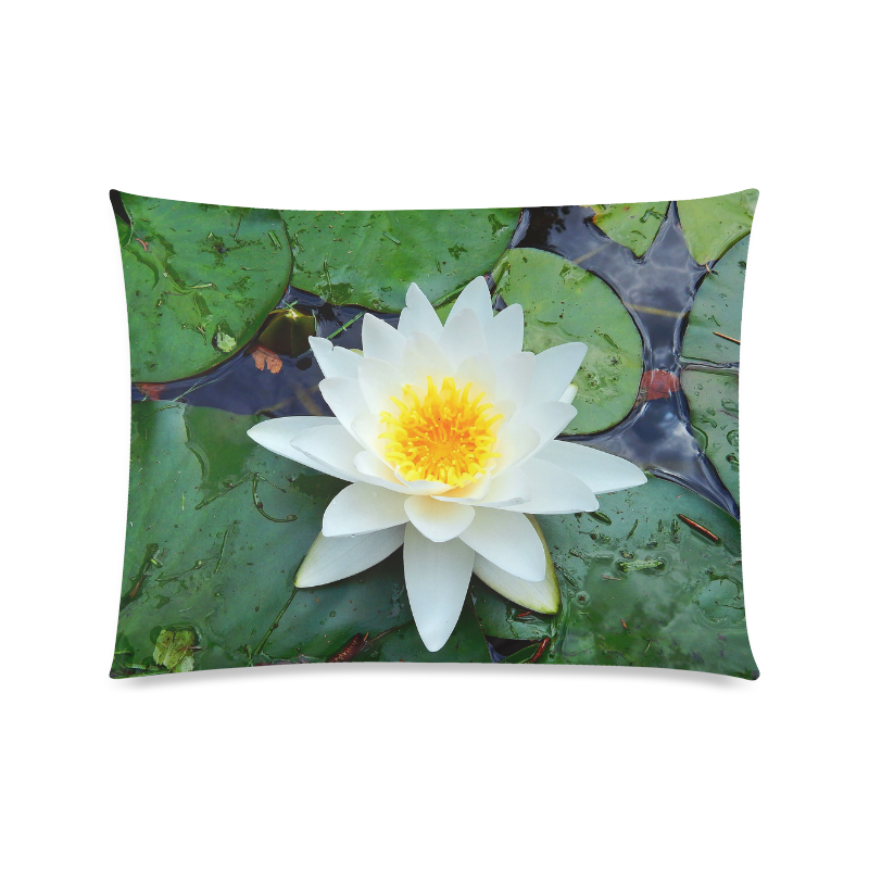 Waterlily Custom Picture Pillow Case 20"x26" (one side)