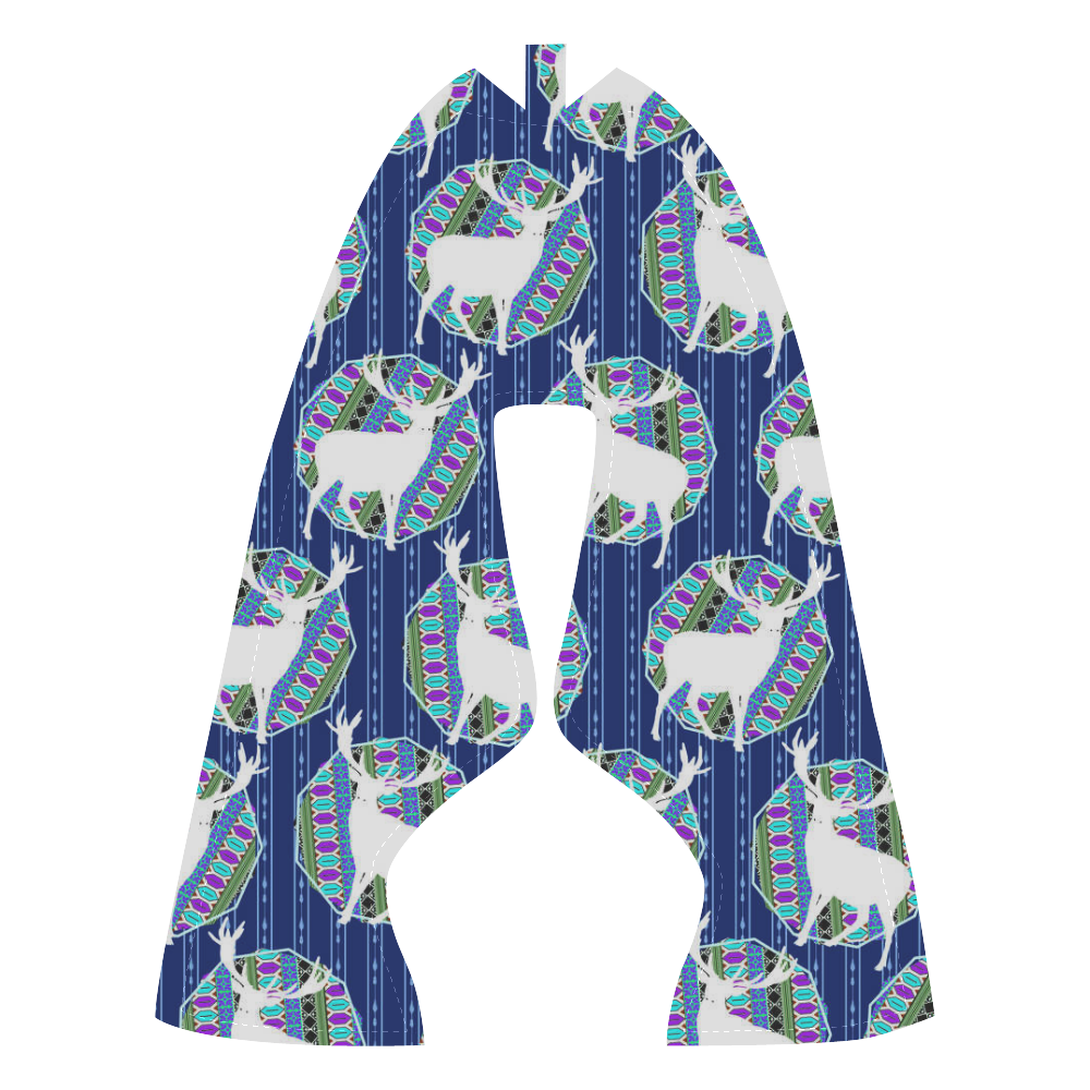 Geometric Deer Retro Pattern Men’s Running Shoes (Model 020)