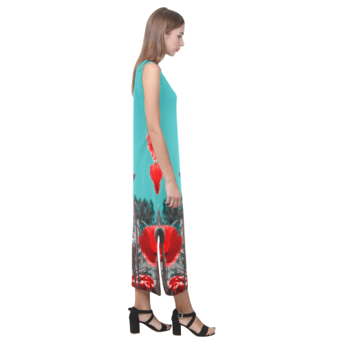 POPPY Phaedra Sleeveless Open Fork Long Dress (Model D08)