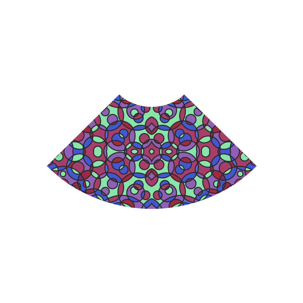 Kaleidoscope circles Atalanta Casual Sundress(Model D04)