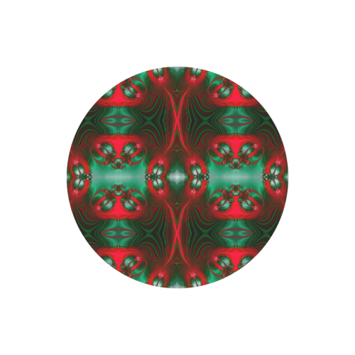 Fractal: Red & Green Christmas Presents Round Mousepad