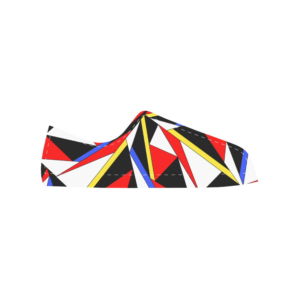 Primary Colors Modern Art by ArtformDesigns Men's Classic Canvas Shoes/Large Size (Model 018)