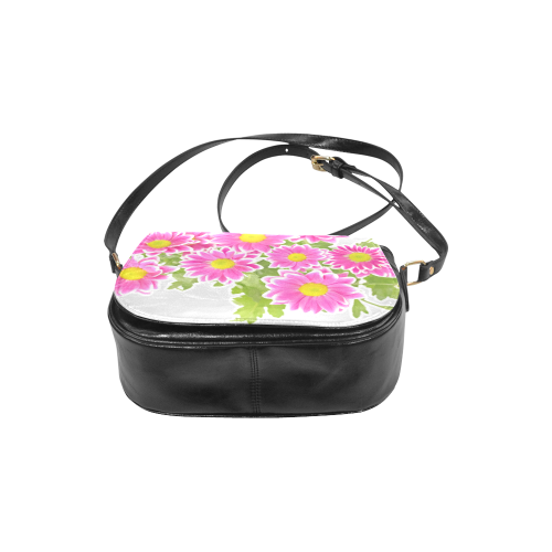 Asters Bouquet Pink White Flowers Classic Saddle Bag/Small (Model 1648)