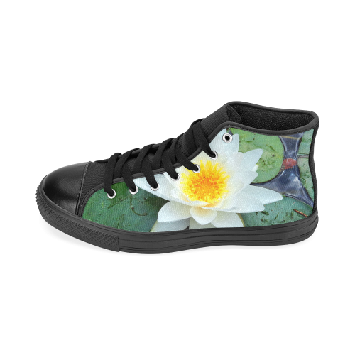 Waterlily Men’s Classic High Top Canvas Shoes /Large Size (Model 017)