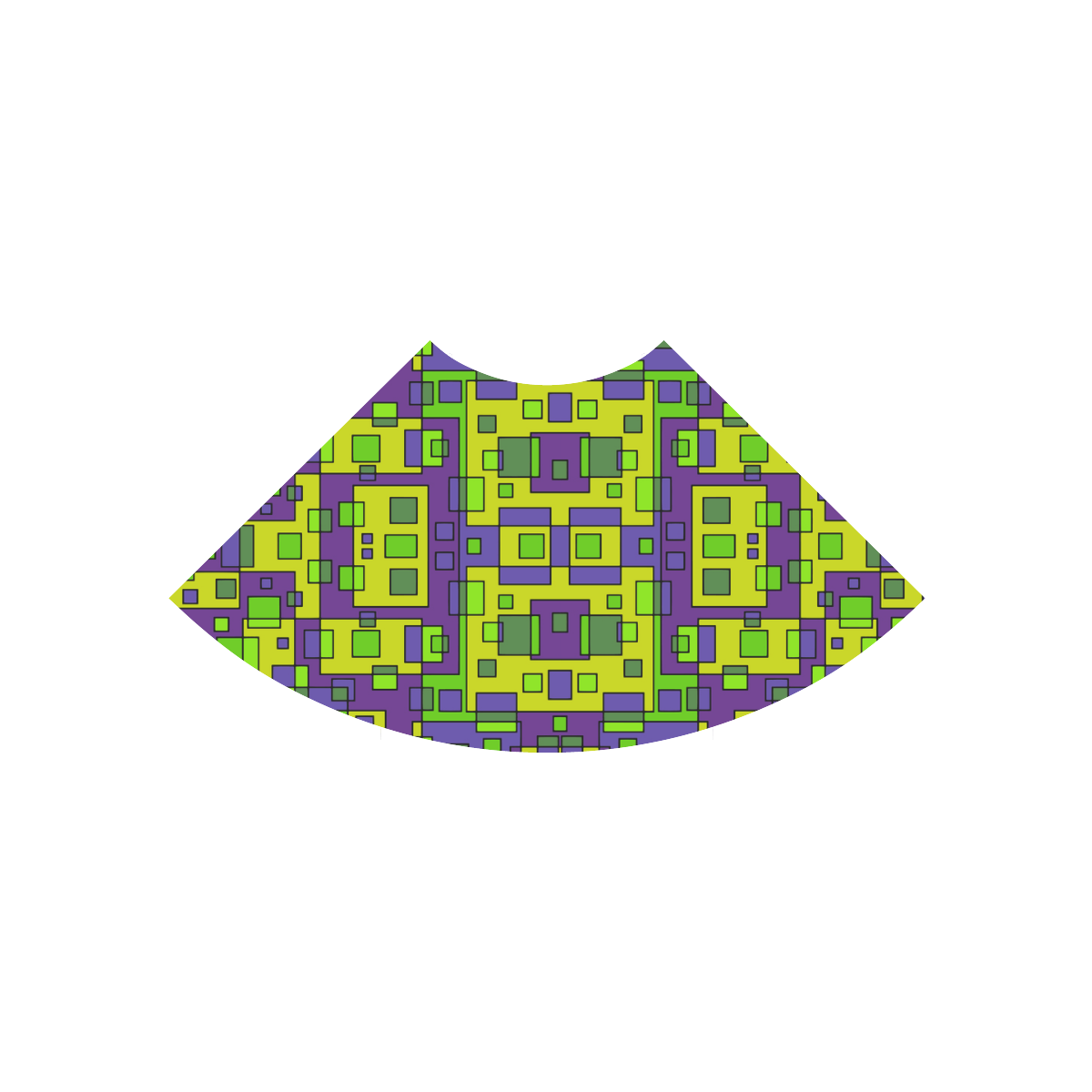 Overlap squares Atalanta Casual Sundress(Model D04)