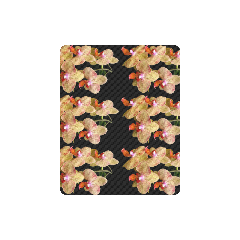 Flowers: Tropical Orange,Yellow & Pink Orchids Rectangle Mousepad