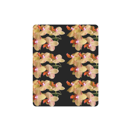 Flowers: Tropical Orange,Yellow & Pink Orchids Rectangle Mousepad