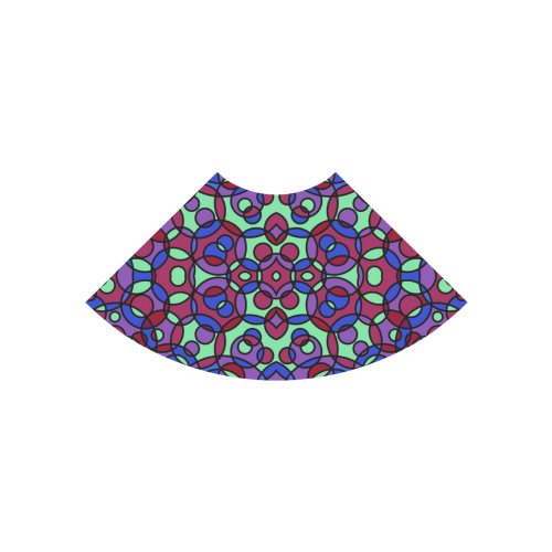 Kaleidoscope circles Atalanta Casual Sundress(Model D04)