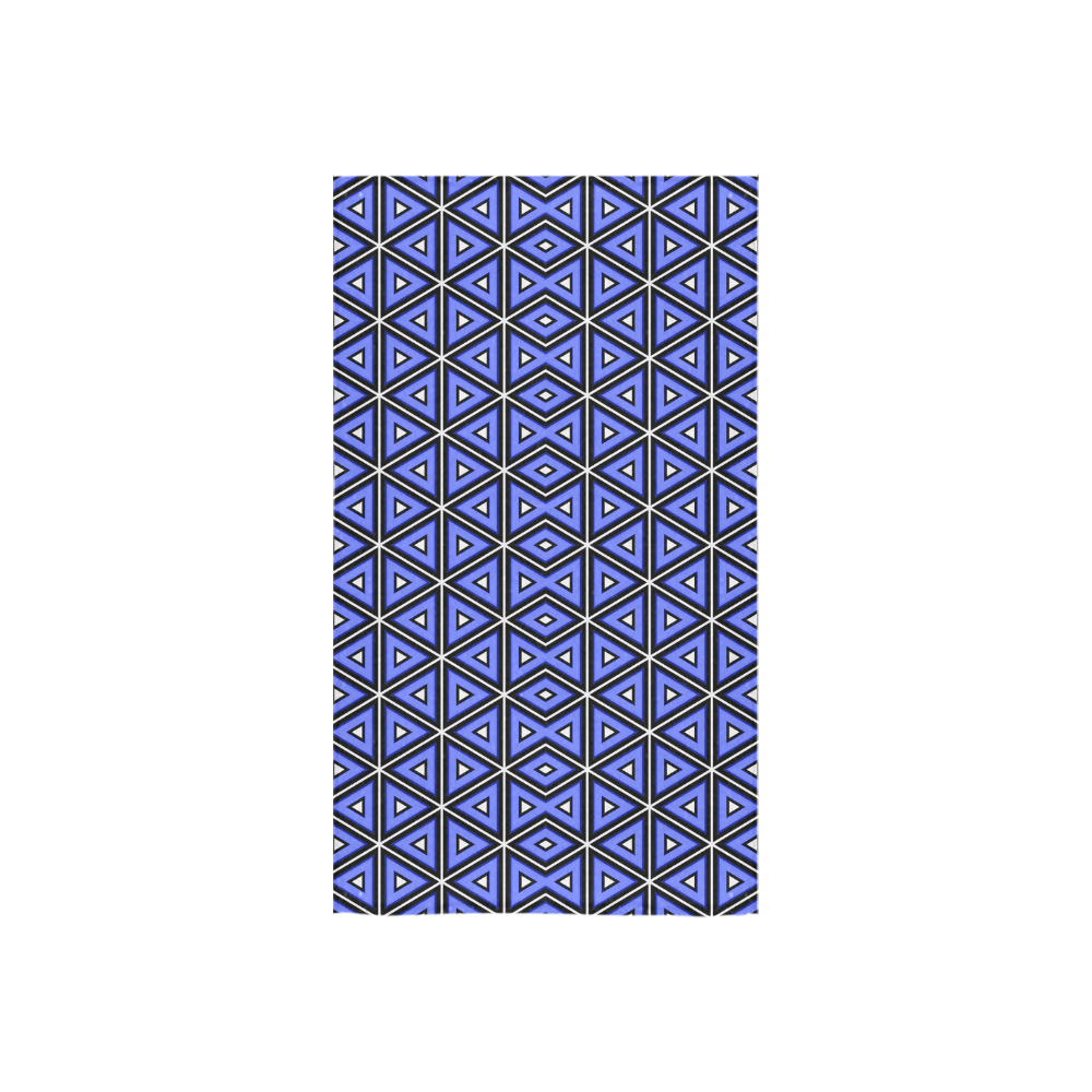 Techno blue triangles Custom Towel 16"x28"