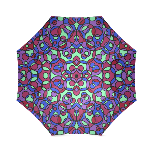 Kaleidoscope circles Foldable Umbrella (Model U01)