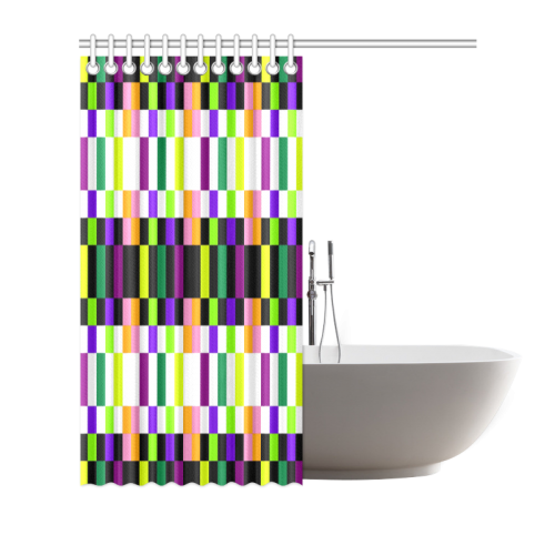 Colorful geometry Shower Curtain 66"x72"