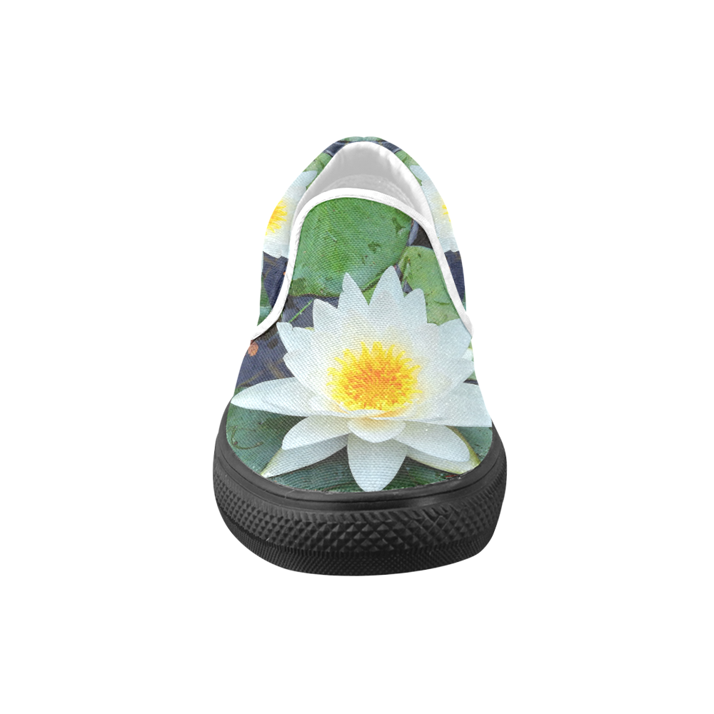 Waterlily Women's Unusual Slip-on Canvas Shoes (Model 019)