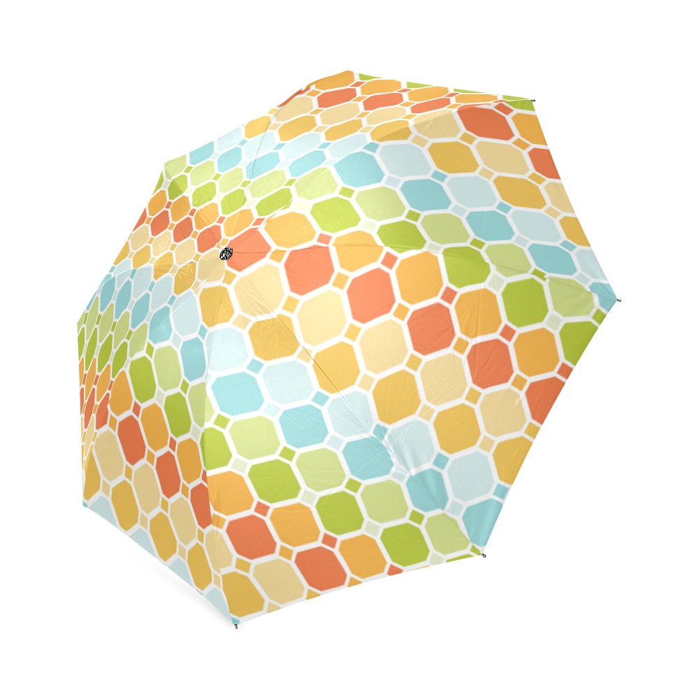 Colorful Octogon Pattern Foldable Umbrella (Model U01)