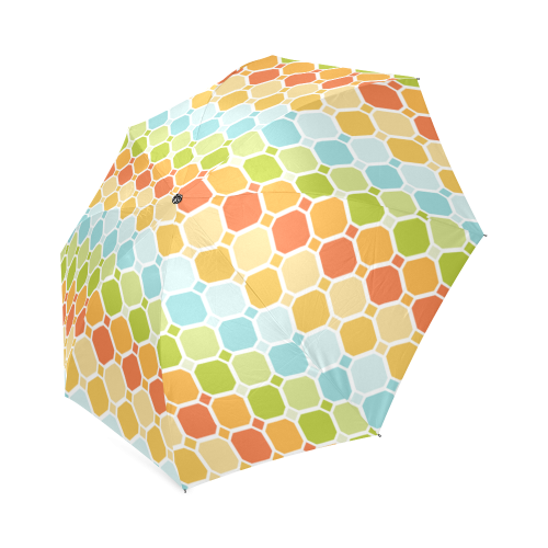 Colorful Octogon Pattern Foldable Umbrella (Model U01)