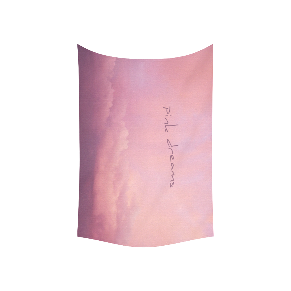 pink dreams Cotton Linen Wall Tapestry 60"x 40"