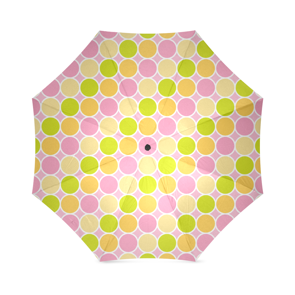 Colorful Polka Dots Foldable Umbrella (Model U01)