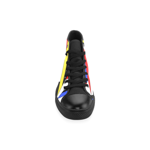 Primary Colors Modern Art by ArtformDesigns Men’s Classic High Top Canvas Shoes /Large Size (Model 017)