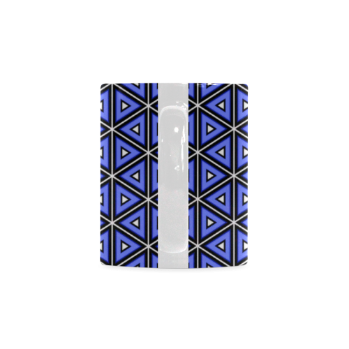 Techno blue triangles White Mug(11OZ)