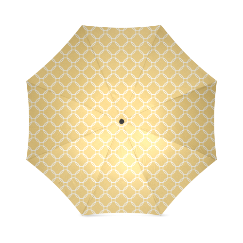 Yellow Interlocking Circles Foldable Umbrella (Model U01)