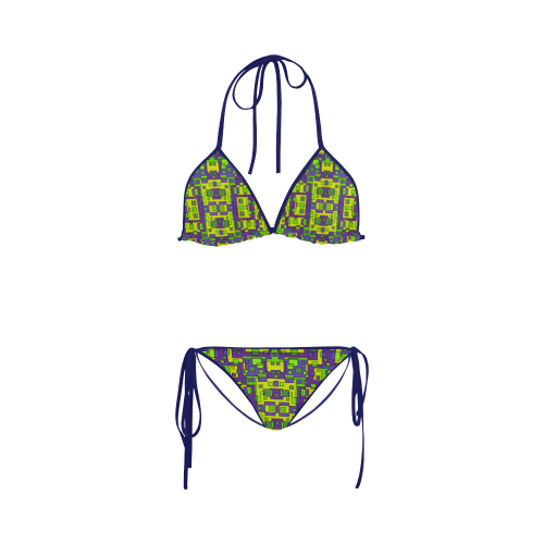 Overlap squares Custom Bikini Swimsuit