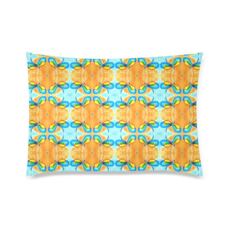 Dragonflies Summer Pattern Custom Zippered Pillow Case 20"x30"(Twin Sides)
