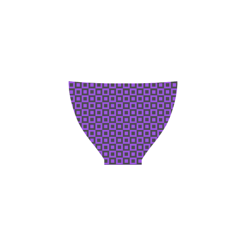 Purple and black squares Custom Bikini Swimsuit