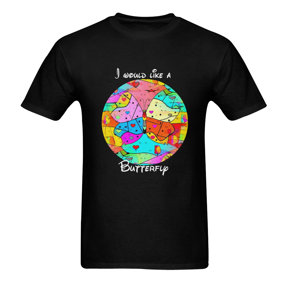I would like a butterfly by Nico Bielow Sunny Men's T- shirt (Model T06)