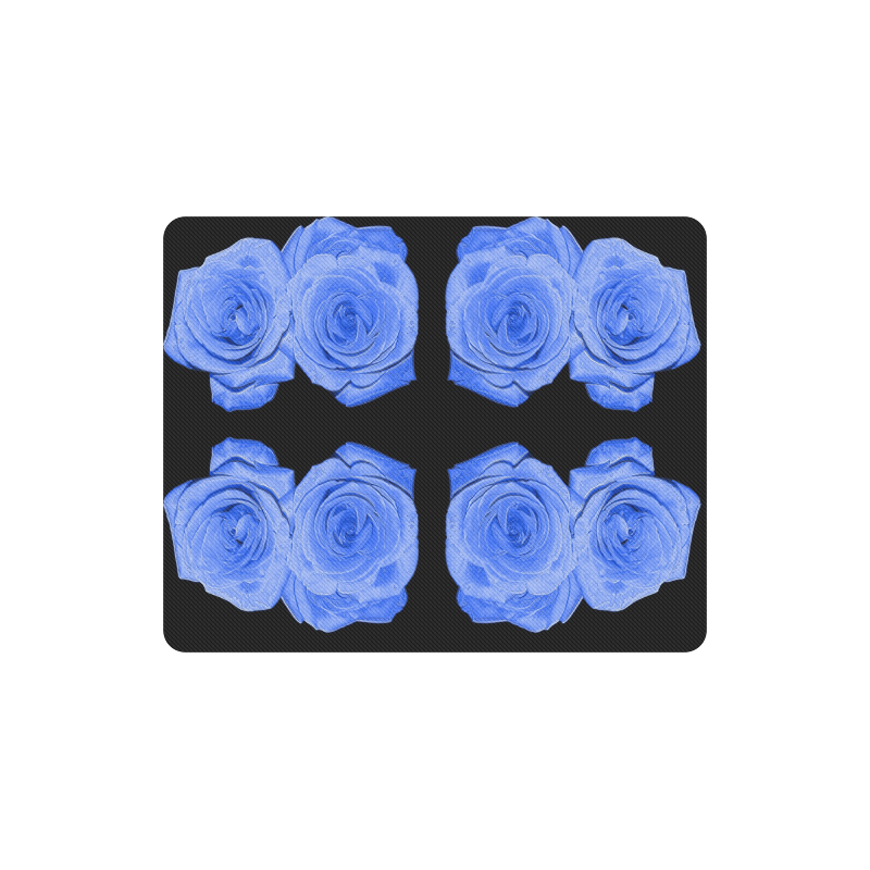 Flowers: Blue Enameled Roses Rectangle Mousepad