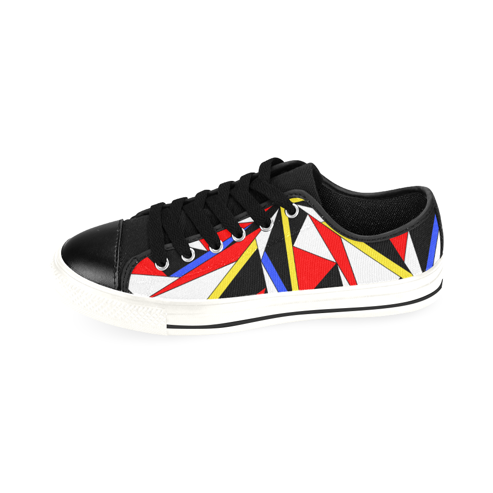 Primary Colors Modern Art by ArtformDesigns Men's Classic Canvas Shoes/Large Size (Model 018)