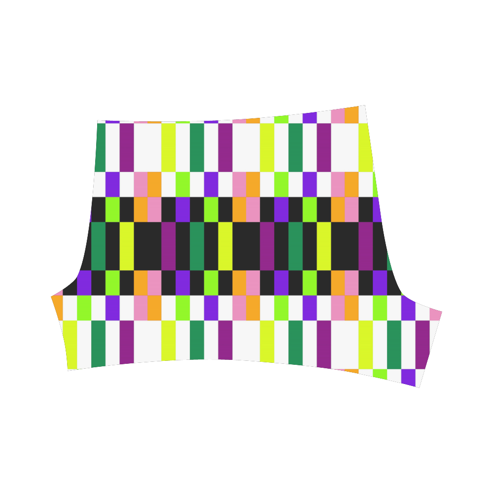 Colorful geometry Briseis Skinny Shorts (Model L04)