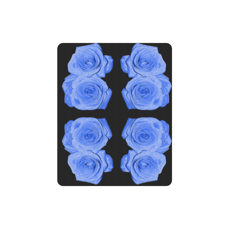 Flowers: Blue Enameled Roses Rectangle Mousepad