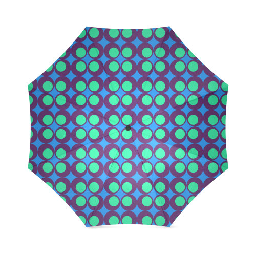 Vintage geometric circles Foldable Umbrella (Model U01)