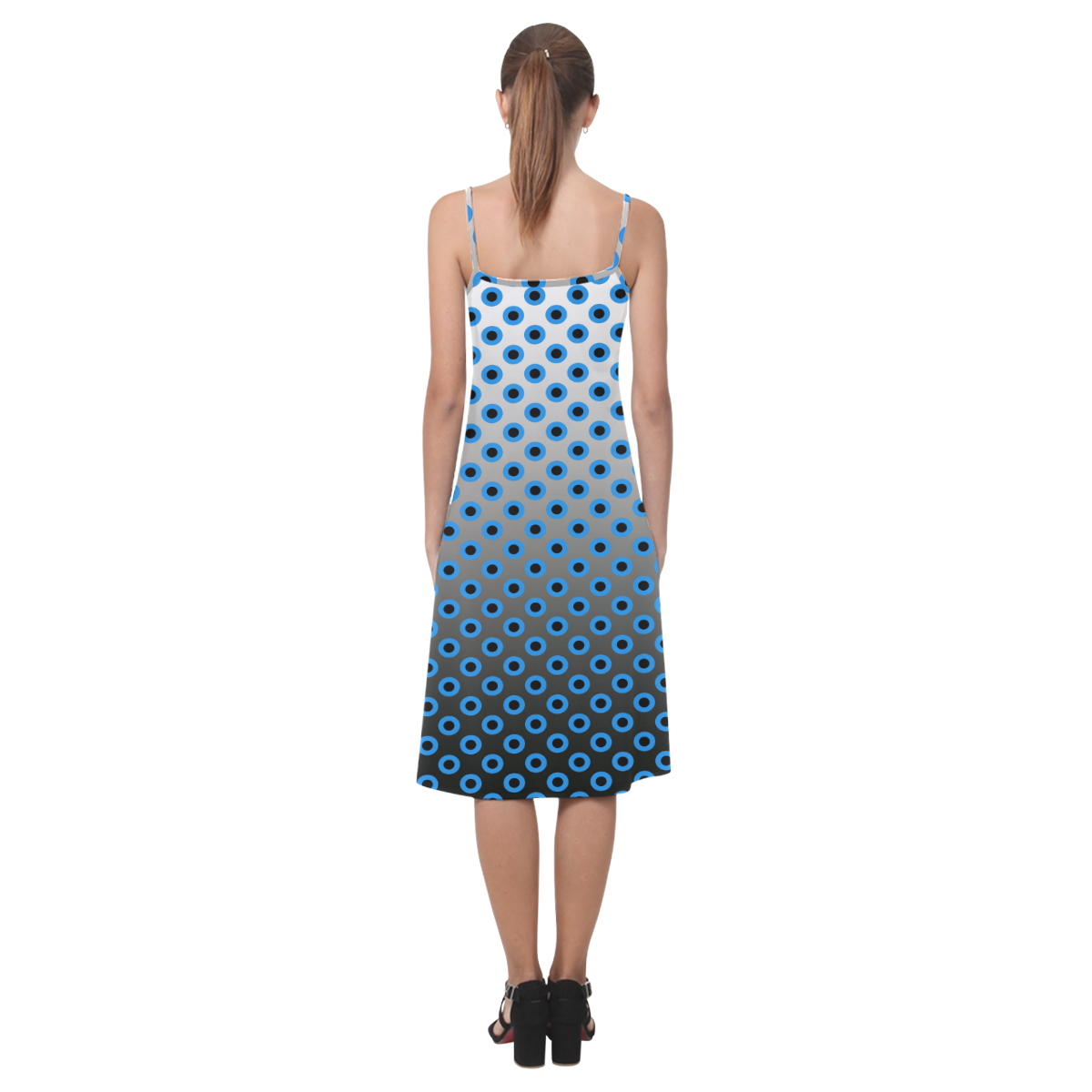 Gradient circles Alcestis Slip Dress (Model D05)