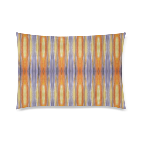 Gray Orange Stripes Pattern Custom Zippered Pillow Case 20"x30"(Twin Sides)
