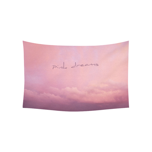 pink dreams Cotton Linen Wall Tapestry 60"x 40"