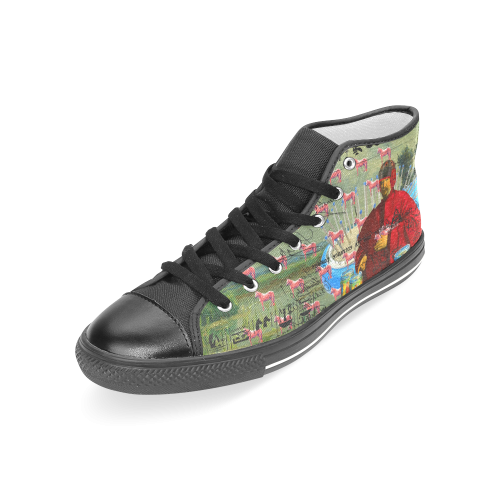 I FOUND THEM IN THERE II Women's Classic High Top Canvas Shoes (Model 017)