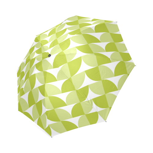 Green Quarter Circles Foldable Umbrella (Model U01)