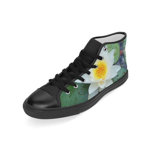 Waterlily Men’s Classic High Top Canvas Shoes (Model 017)