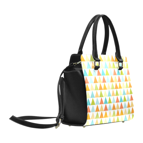 Multi Colored Triangles Classic Shoulder Handbag (Model 1653)