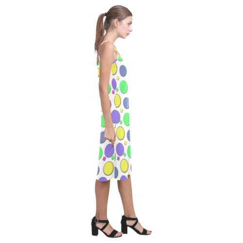 Pastel circus circles Alcestis Slip Dress (Model D05)