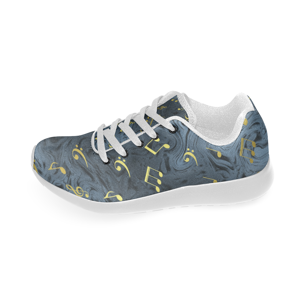 music notes pattern Women’s Running Shoes (Model 020)