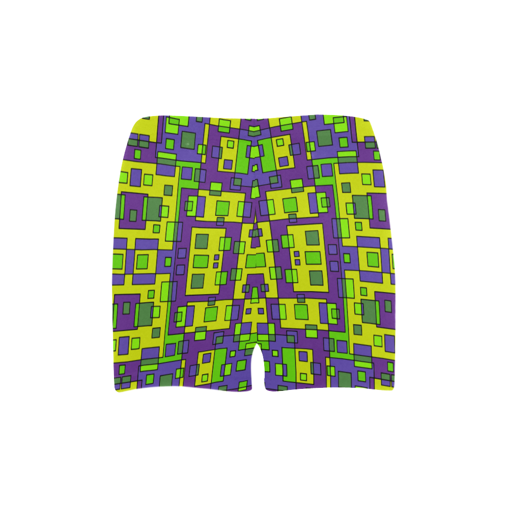 Overlap squares Briseis Skinny Shorts (Model L04)