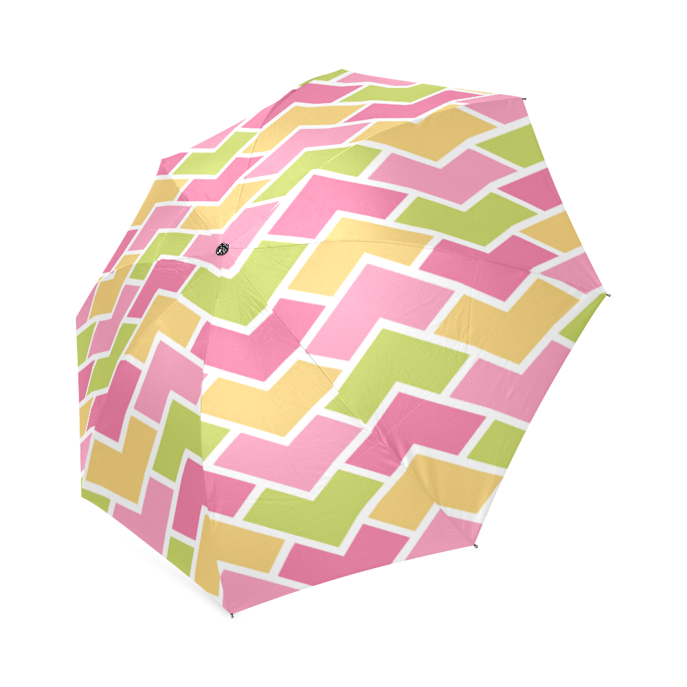 Colorful ZigZag Brick Foldable Umbrella (Model U01)