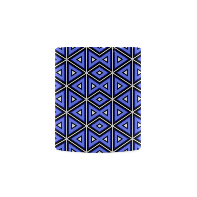 Techno blue triangles White Mug(11OZ)