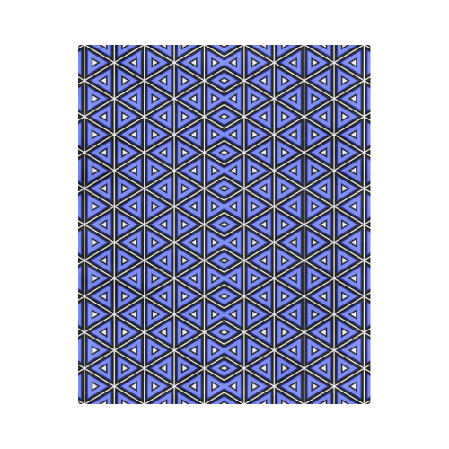 Techno blue triangles Duvet Cover 86"x70" ( All-over-print)