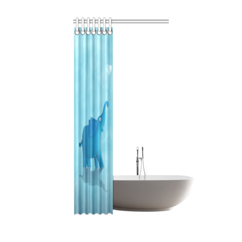 blue elephant Shower Curtain 36"x72"